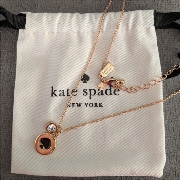 Kate Spade Gold Necklace with Black and Crystal Accents - Picture 4 of 4
